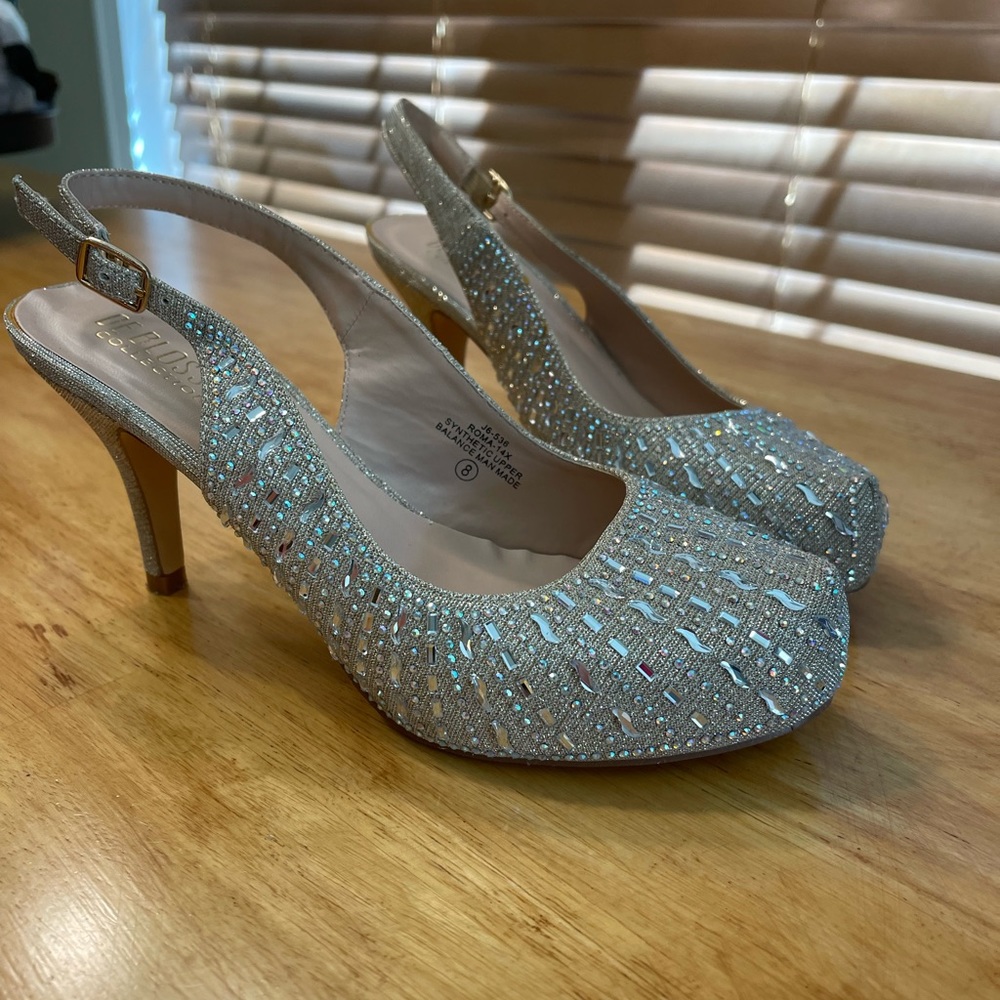 Nude Shimmer Heels